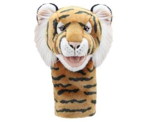 The Puppet Company Tiger Hand Puppet - Vibrant Orange, Playful Design for Kids - Movable Mouth, Bold Black Stripes, and Fierce Features - Perfect Toy for Role Play and Adventure - Unisex - 36cm