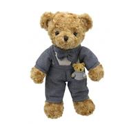 Wilberry Dressed Animal Daddy Bear - Soft Plush Dad Teddy Bear Toy with Mini Bear - Perfect for Imaginative Play, Adventure and Story Time Play - 40cm