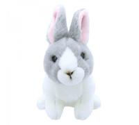 The Puppet Company Wilberry Minis Grey & White Rabbit Soft Toy The Puppet Company Multicolor