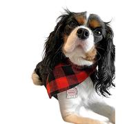The Pure Blue Pack of 5 Plaid Multicoloured Dog Bandanas - 100% Cotton & 3 Packs to choose from (Pack Two, Multicoloured)
