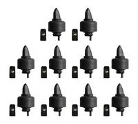 The Pure Pour Liquor Bottle Pourers - Leak-Proof Pour Spouts with Dust Caps - Fits Most Alcohol, Syrup, Olive Oil & Vinegar Bottles - Dishwasher Safe - 10 Pack
