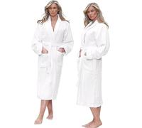 The Pure Thread Terry Bathrobe Dressing Gown for Men & Women, Large Size Soft Cotton Towel Robe, Cosy Spa Shawl Style Robe with Pockets Dressing Gowns for Unisex, Perfect for Shower, Hotel Quality UK
