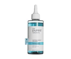 The Purest Solutions Exfoliating and Clarifying Toner (Glycolic Acid 5% AHA + BHA) - for All Skin Types - Balance Sebum Secretion - Reduce Pores Appearance - Vegan | Cruelty Free (200 ml)