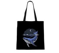 The Purple Tree Ocean Theme Tote Bags For Women, Ecofriendly Cotton Tote Bags, Womens Tote Bag, Eco Friendly Tote Bag, Underwater Turtle Tote Bag, Gifts For Women, Blue Whale, S, Tote Bag