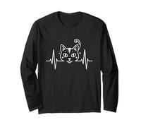The Purr-FECT Heartbeat Devoted Cat Parent Life Kitty Long Sleeve T-Shirt