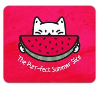 The Purr-fect Summer Slice Watermelon & Cat Mouse Mat Pad 24cm x 19cm