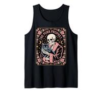The Purr Prophet Gothic Skeleton Cat Mystic Occult Tank Top
