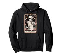 The Purr Prophet Mystic Cat Tarot Skeleton Moon Pullover Hoodie