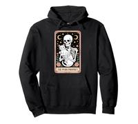 The Purr Prophet Tarot Cat Skeleton Mystic Moon Pullover Hoodie