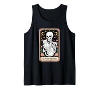 The Purr Prophet Tarot Cat Skeleton Mystic Moon Tank Top