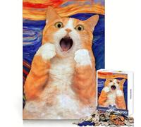 The Purrfect Scream 1000 Piece Jigsaw Puzzles for Adults Brain Tease Toy Relax Time Perfect Cut Memorable Gift (38x26cm)