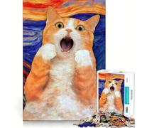 The Purrfect Scream 1000 Piece Jigsaw Puzzles for Adults Brain Tease Toy Relax Time Perfect Cut Memorable Gift (38x26cm)