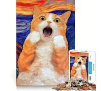 The Purrfect Scream for Adults 1000 Piece Jigsaw Puzzle Pure Logic Toy Peaceful Time Sharp Cut Heartfelt Gift (50x75cm)