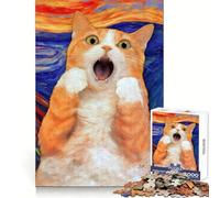 The Purrfect Scream for Adults 1000 Piece Jigsaw Puzzle Pure Logic Toy Peaceful Time Sharp Cut Heartfelt Gift (50x75cm)