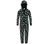 The PyjamaFactory Boys Game Over Black Green Sleepsuit 11 to 16 Years (12-13 Years)