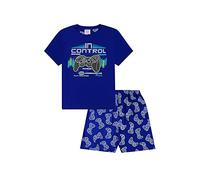 The PyjamaFactory Boys In Control Blue Gamer Short Pyjamas 9 to 16 Years (9-10 years)