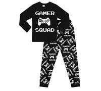 The PyjamaFactory Gaming Squad Cotton Long Black Pyjamas (11-12 Years)