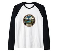 The Pyrenees Mountains National Park in France Raglan Baseball Tee