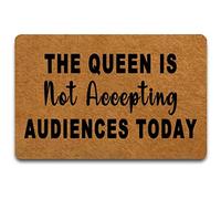 The Qu-Een Is Not Accepting Audiences Today Bath Mats Dust Grabbing Mat Entry Soft Front Doormats For Front Door Pets Laundry Room 40 X 60Cm