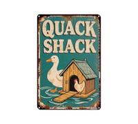 The Quack Shack Duck Farmhouse Rustic Backyard Vintage Metal Tin Sign