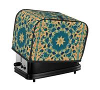 The Quadrangle pattern toaster cover is suitable for 2 small toaster covers with wide slots and comes with a storage pocket to meet diverse baking needs.