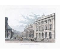 The Quadrant on Regent Street and showing the County Fire Office London England. After a work dated 1822. Later colourization. Poster Print by Ken Welsh (18 x 13)