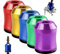 The Quantum Grip Strong Magnetic Screw Ring, 1/4 Inch/6.35mm Universal Magnetic Screw Ring Head, Never Drop Another Screws Again for Power Tools, Alloy Screw Holder for DIY Repair (5pcs)