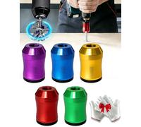 The Quantum Grip Strong Magnetic Screw Ring - Never Drop Another Screw Again, 1/4"/6.35mm Universal Magnetic Bit Adapter, Removable Magnetic Screw Holder for Hex Screwdriver & Power Bits (A*5Pcs)