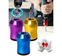 The Quantum Grip Strong Magnetic Screw Ring - Never Drop Another Screw Again, 1/4"/6.35mm Universal Magnetic Bit Adapter, Removable Magnetic Screw Holder for Hex Screwdriver & Power Bits (B*3Pcs)