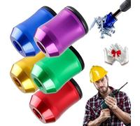 The Quantum Grip Strong Magnetic Screw Rings, 5Pcs 1/4 Inch/6.35mm Universal Magnetic Screw Ring Head, Screwdriver Head Ring for Home Improvement, Furniture Assembly (Mix)