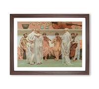 The Quartet By Albert Joseph Moore Classic Painting Framed Print | A3 Walnut Framed Wall Art | Ready to Hang | Classic Historical Picture | Living Room Bedroom Lounge Office