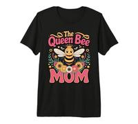 The Queen Bee Mom Honey Bee Beekeeper Mother Premium T-Shirt