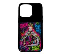 The Queen, Cool Hand Drawn Graffiti Queen Cartoon Graphic Case for iPhone 15 Pro Max