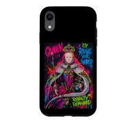 The Queen, Cool Hand Drawn Graffiti Queen Cartoon Graphic Case for iPhone XR