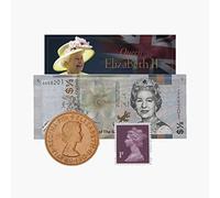 The Queen Elizabeth II Artefact Set Stamp Coin Note on Premium Presentation Card