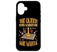 The Queen Goes Wherever She Wants Checkmate Chess Player Case for iPhone 16