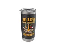 The Queen Goes Wherever She Wants Checkmate Chess Player Stainless Steel Insulated Tumbler