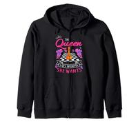 The Queen Goes Wherever She Wants Checkmate Chess Zip Hoodie