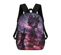 The Queen of Chess Backpack, 3D Printed School Bag, School Lunch Bag, Travel Backpack, Friends Backpack, School Backpack for Girls And Boys 17inch