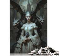 The Queen Of Dragon Castle Puzzle Educational Games Family Activities Premium Cardboard Jigsaw Puzzle for Women Men Easter Gift 1000pcs (38x26cm)