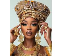 The Queen Of Egypt Diamond Art Kits Adults, 5D DIY Diamond Painting Kit for Adults, Full Drill Crystal Art Crafts Painting Picture, Cross Stitch Embroidery Canvas, for Home Wall Decor 16x20 inch d-3