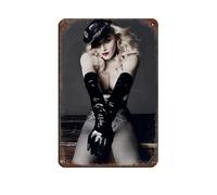 The Queen of Pop Madonna Ciccone Retro Poster Metal Tin Sign Chic Art Retro Iron Painting Bar People Cave Cafe Family Garage Poster Wall Decoration 8x12inch(20x30cm)