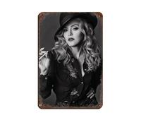 The Queen of Pop Madonna Ciccone Retro Poster Metal Tin Sign Chic Art Retro Iron Painting Bar People Cave Cafe Family Garage Poster Wall Decoration 8x12inch(20x30cm)