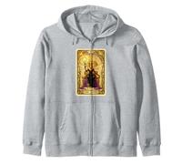 The Queen Tarot BeeCard Mystical Art Nouveau Beekeeper Zip Hoodie