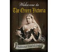 THE QUEEN VIC- Traditional-Style Metal Pub Sign - 3 Sizes To Choose - Home Decor - Unique Gift, (8” X 6” 200 X 150 mm)