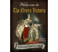 The Queen Victoria - Old English Vintage Style - Metal Pub Sign - 3 Sizes To Choose