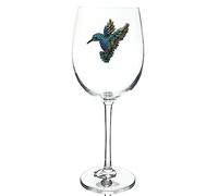 THE QUEENS' JEWELS Hummingbird Jeweled Stemmed Wine Glass, 21 oz. - Unique Gift for Women, Birthday, Cute, Fun, Not Painted, Decorated, Bling, Bedazzled, Rhinestone