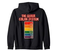 The Queer Color Paint Swatch Pride Humor Design Zip Hoodie