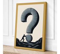 The Question Canvas Wall Art Print 18x12 Inch