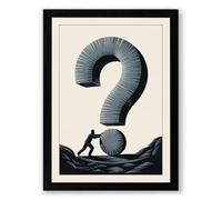 The Question Modern Framed Wall Art Print A3 (42×29.7cm) Black, Wall Decor for Living Room, Bedroom, Office & Home, Ready to Hang, Art Gift